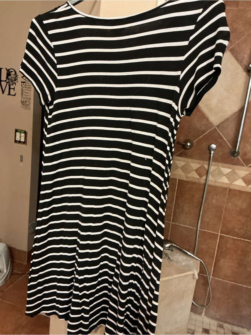 Mossimo Supply Co. Black and White Striped Top